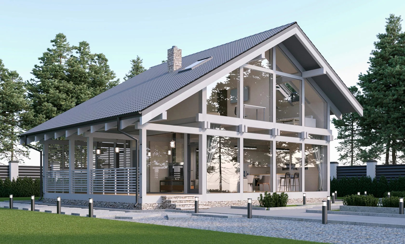 Дом из бруса Фахверк VZ-550